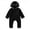Black, variant on Toddler Kids Boys Girls Infant Fleece Hooded Romper with Cute Bear Ear and Paw Print Design Zip Up for Winter Warm Outerwear Jumpsuit 18-24 Months Fall Fashion Clothes