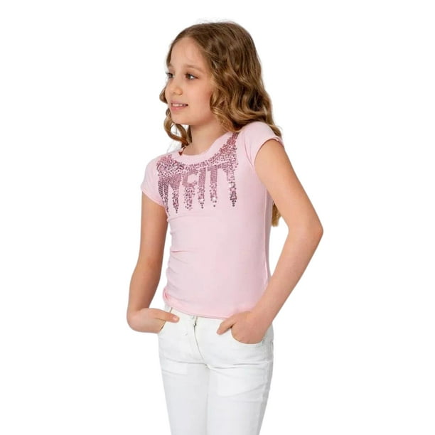 InCity Girls Toddler Tween 1-14 Years Everyday Comfy Short Sleeve Inspira T-shirt - Walmart.com