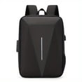 thumbnail image 3 of 1pc Hard Surface Backpack USB Charging Port, Casual Lightweight Business Backpack For Business Trip, Men's Large Capacity Anti-theft Computer Laptop Notebook Backpack With Passport Lock, Spine Protection Bag, 3 of 5