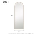 thumbnail image 6 of 71"x24" Arched Full Length Mirror Floor Mirror with Stand Gold, 6 of 7