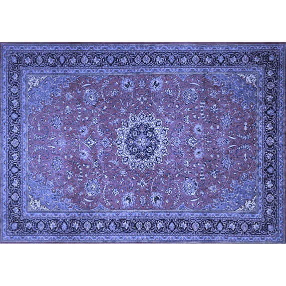 Ahgly Company Indoor Rectangle Persian Blue Traditional Area Rugs, 5' x 7'