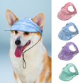 thumbnail image 3 of Guiexla Dog Beach Hat Sun Protection Pet Baseball Cap with Ear Holes Dog Canvas Visor Outfit Puppy Sunbonnet Beach Accessories, 3 of 7