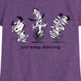 thumbnail image 3 of Peanuts - Snoopy Just Keep Dancing - Youth Girls Short Sleeve Tee, 3 of 6