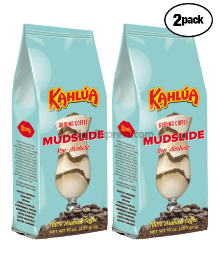 (2 Pack) Kahlúa Mudslide Ground Coffee, Medium Roast, 10 Oz