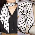 thumbnail image 6 of Herbert Women's Silk-like Long Scarves, 3-Piece Set, Double-Sided Print, Lightweight Fashion Neck Scarves or Belts for Summer,140*13cm,White Pink Green,3-Piece Set, 6 of 15