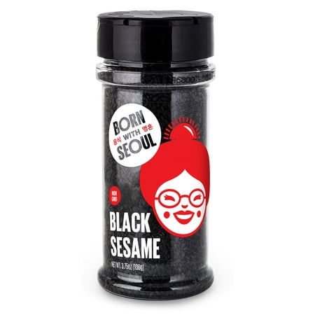 BORN WITH SEOUL Black Sesame Seeds 3.75 ounce, Organic, Vegan, Non-GMO, Gluten Free