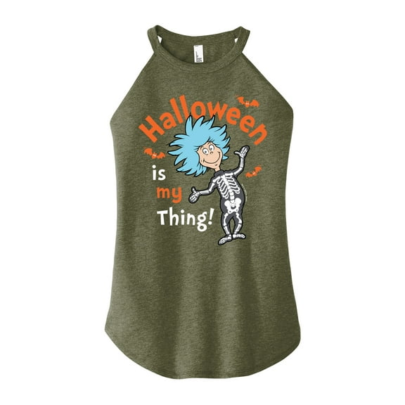 Dr. Seuss - Halloween Is My Thing - Juniors High Neck Tank Top