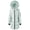 Mint Green, variant on Women's Long Winter Puffer Coat Warm Jacket Faux Plush Hood Long Sleeve Solid Color Casual Coat Black