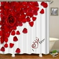 thumbnail image 3 of 72*72inch Waterproof Bathroom Shower Curtain, Valentine's Day Bathroom Shower Curtain ,Red Hearts Romantic Shower Curtains for Bathroom Decor, 3 of 7