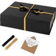 thumbnail image 1 of White Gift Box Set 9.5?x 9.5 x 3.5 Inches, Magnetic Closure Lid, includes?2 Ribbons, Thank You Card, Glossy Finish, 1 of 6