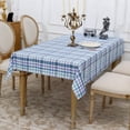 thumbnail image 5 of HARBORBAY Waterproof Fabric Tablecloths Rectangle 52 X 70, Wrinkle and Stain Resistant Polyester Plaid Table Cloths for Party,Kitchen Dining Table Cover for Autumn and Winter,Blue, 5 of 5