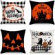 thumbnail image 1 of Paquete de 4 fundas de almohada de Halloween de 18 x 18 pulgadas, fundas de almohada de truco o trato, fundas de almohada decorativas de Halloween, funda de cojín para sofá cama, 1 of 4