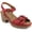 Red, variant on Women's Sisilia Open Toe Ankle Strap Clogs