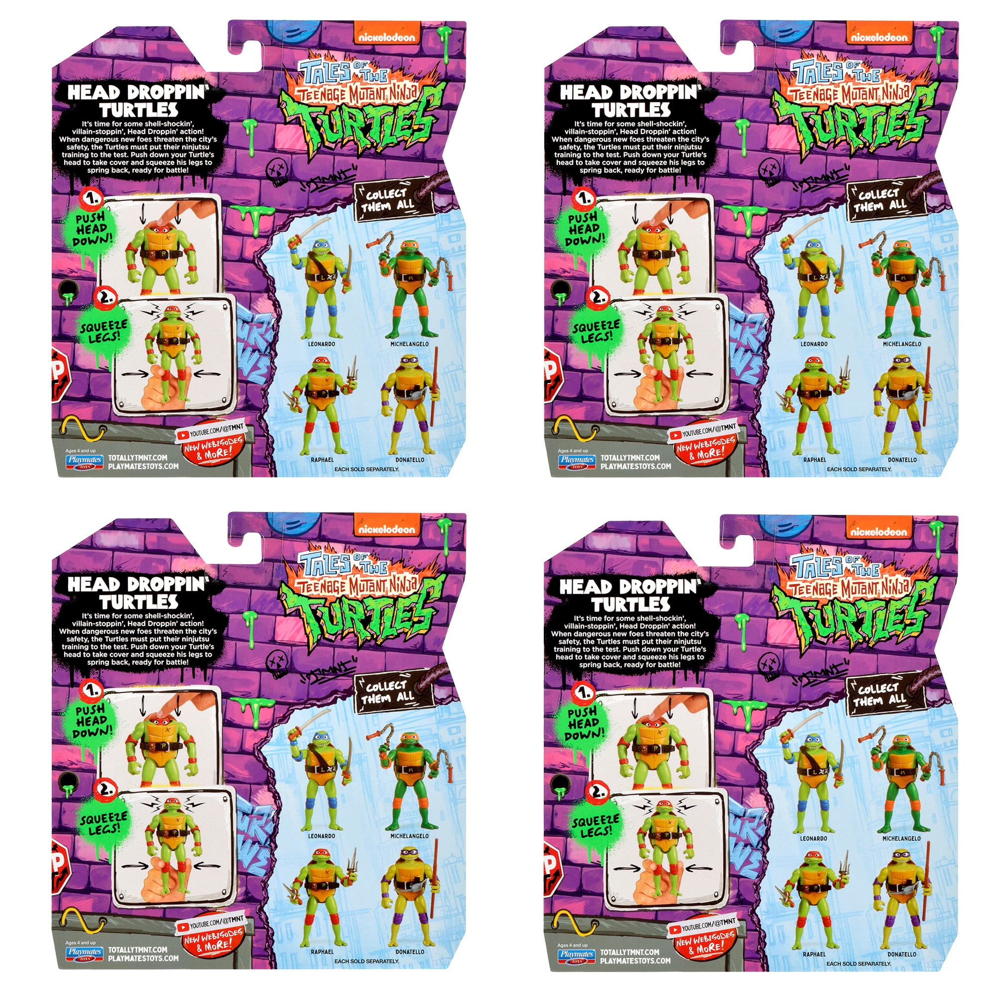 Tales of Teenage Mutant Ninja Turtles: Head Droppin' Turtle 4-Pack