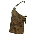 thumbnail image 2 of Watercolor Bali Batik Juniors Halter Top- Brown - Large, 2 of 2