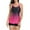Hot Pink, variant on Womens Swim Dress Tankini Solid Color Swimwear Two-Piece Slim Swimsuit Bikini Straped Swimsuits with Boyshort Beach Bathing Suit Blue