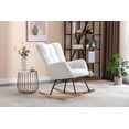 thumbnail image 5 of JESTOP Nursery Rocking Chair, Teddy Fabric Upholstered Glider Rocker with High Backrest, Modern Rocking Accent Chairs Comfy Side Chair for Nursery, Bedroom, Living Room, 5 of 5