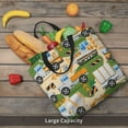 thumbnail image 6 of Naloa Construction Machinery1 Tote Bag for Women, Foldable Tote Bag With Zipper, Large Shoulder Bag, Top Handle Handbag for Travel, Work, Shopping, 6 of 9