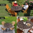 thumbnail image 4 of Boho Vintage Round Tablecloth for 45-54 Inch Tables,Fitted Table Cover with Elastic Edge,Modern Geometric Abstract Art Aesthetics Waterproof Outdoor Table Cloth Protector for Patio Garden Dinner, 4 of 9
