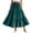 07# Mint Green, variant on Ihhxva Pleated Skirt for Women Velvet Tiered Long Drawstring Maxi Elastic Waist Winter Holiday Gathering S-2XL