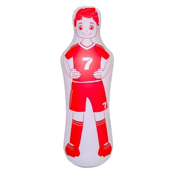 Lipstore Inflatable Soccer Dummy Air Mannequin Dribbling Passing Drills Multipurpose Inflatable Punching Bag Kick Wall Goalkeeper Red