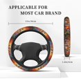thumbnail image 3 of Vsdgher Colorful Plant Tiger Pattern Elastic Car Steering Wheel Cover,Car Wheel Cover Protector Car Accessory for Steering Wheel with a Diameter of 14.5"-15", 3 of 6