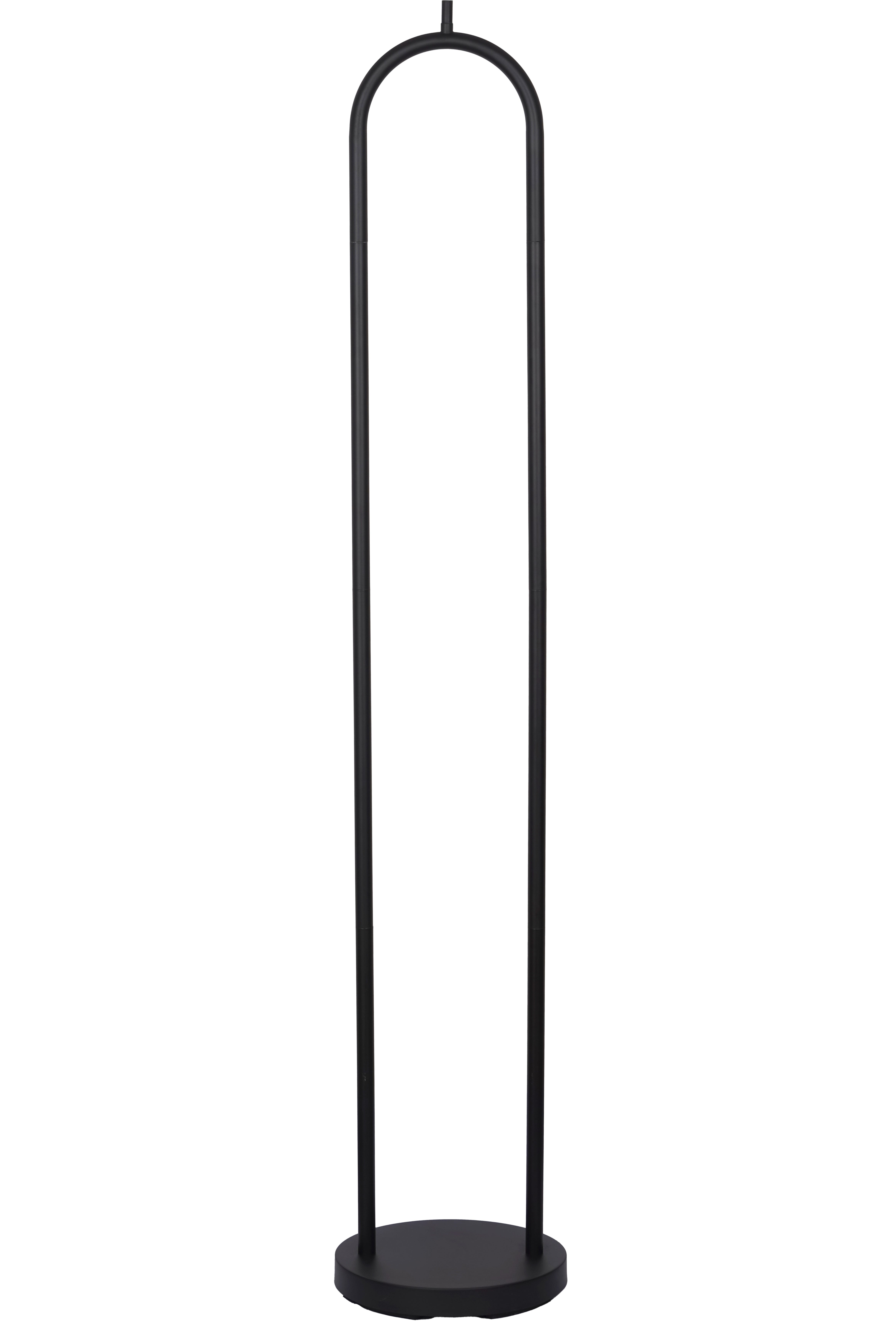 Mainstays 64" Dual Pole Arch Metal Floor Lamp, Black Finish with White Fabric Drum Shade