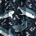 thumbnail image 3 of Dream Factory Sharks Shower Curtain Blue, 100% Polyester, 72" W x 72" L, 1 Piece, 3 of 4