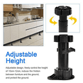 thumbnail image 2 of 60Pcs Furniture Feet Adjustable Cupboard Foot Leg Unit Cabinet Legs with Kick Board Clips for Kitchen Bathroom Cabinet, 2 of 8