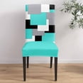 thumbnail image 4 of Chair Covers Abstract Geometric Dining Chair Slipcovers Mid Century Aqua Nordic Stretch Removable Chair Seat Protector Party Decoration Set of 8, 4 of 6