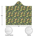 thumbnail image 3 of Wearable Blanket,DarkGreen Cartoon Dinosaurs Eggs Pattern Hooded Wearable Flannel Blanket for Adults & Teens,Winter Poncho Shawl Wrap Cape Cozy Anti-Pill,50"x60", 3 of 5