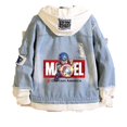 thumbnail image 1 of Mochila de denim casual y suelta de anime Capitán América., 1 of 1