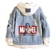 thumbnail image 1 of Mochila de denim casual y suelta de anime Capitán América., 1 of 1