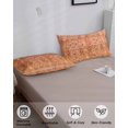 thumbnail image 4 of Boho Orange Pillow Covers King Size, Country Style Bohemian Floral Retro Tribal Soft Bed Throw Pillowcases Breathable Cooling Long Lumbar Body Pillow Sham Cover for Bed Sofa 20''x40'', 4 of 7