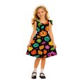 thumbnail image 5 of WhouRiu Girls Halloween Graphic Dresses Sleeveless Crew Neck A Line Dress Kids Comfortable Cute Party Sundress,6-7 Years, 5 of 5