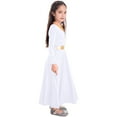 thumbnail image 4 of RUNQHUI Robe de Danse Métallique Dorée pour Filles, Prière Lituricale Blanche 14, 4 of 6