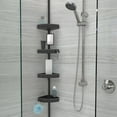 thumbnail image 3 of Better Living Products HiRISE 4 Tension Shower Caddy with Mirror Black, 3 of 5