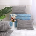thumbnail image 5 of Unique Bargains 4-pcs Decoratiove Throw Cushion Pillow Covers Light Gray 12"x18", 5 of 8