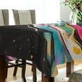 thumbnail image 5 of Yayeee Tablecloths 54" x 54" Rectangle Wrinkle Resistant Party Table Cover, Colorful Black, 5 of 8