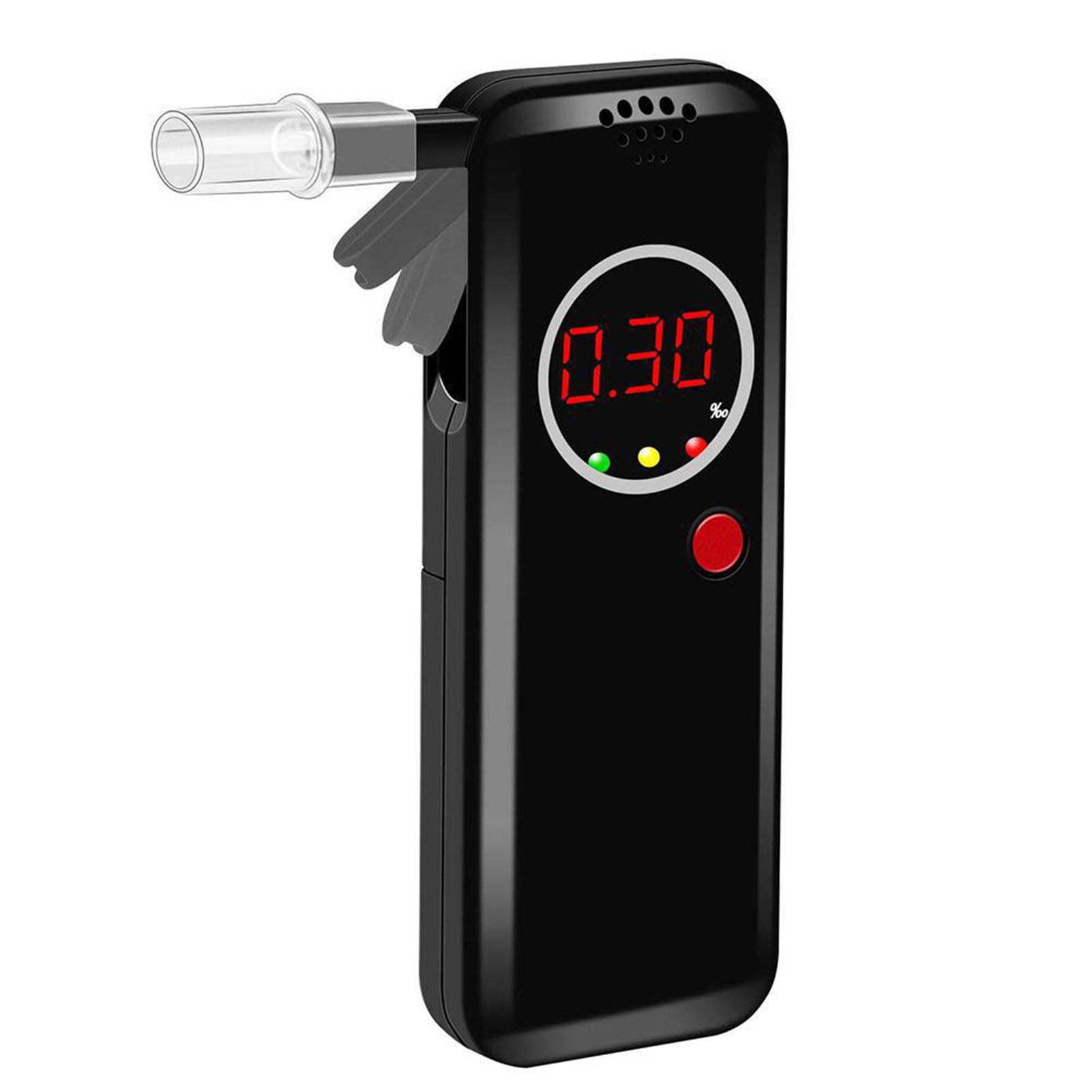 Breathalyzer Alcohol Breathalyser Portable With Large LCD Display Alcohol Tester 6PCS Mouthpieces And 1 Storage Bag 