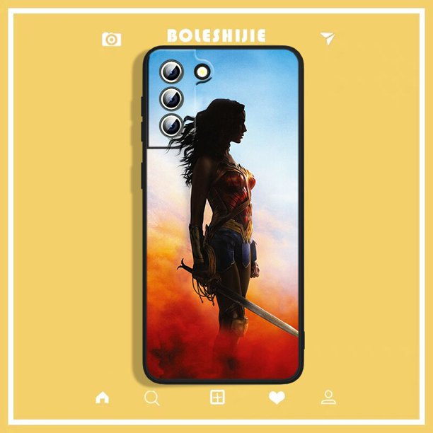Funda de teléfono Wonder Woman para Samsung Galaxy, carcasa negra para Samsung Galaxy S23, S22, S21, S20 FE Ultra, S10e, S10, S9, S8 Plus Lite qiuyongming unisex