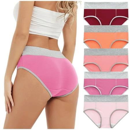 Yuhangmm Women Solid Color Patchwork Briefs Panties Underwear Knickers Bikini Underpants plus Size Silk Lingerie for Women 3x