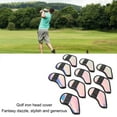thumbnail image 4 of 10 PCS Golf Fer Couvre Ensemble Scratch Preuve PU FabricGolf Club Couvre-Tête avec Protection de Club, 4 of 7
