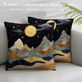 thumbnail image 3 of JEUXUS The Moon and Mountains Pillowcase Short Plush Pillowcase (Universal 1) White, 3 of 5