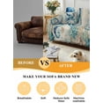 thumbnail image 5 of Teal Octopus Coastal Couch Cover, Vintage Summer Beach Nautical Sofa Cover Blanket for Loveseat Couches, Sectional Sofa Slipcover Furniture Protector for Living Room Bedroom 71''x118'', 5 of 9