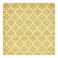 thumbnail image 3 of Unique Loom Rabat Shag Collection Area Rug - Marble (8' Square Yellow/Ivory), 3 of 7