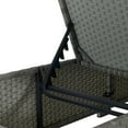 thumbnail image 5 of Outdoor Chaise Lounge Chairs Set of 2, Wicker Rattan Sun Tanning Chair with Adjustable Backrest and Cup Holder, Recliner with Cushion and Headrest, Beige, 5 of 6