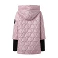 thumbnail image 6 of Wutalume Women's Fashion Winter Solid Color Long Sleeve Zipper Loose Warm Hooded Coat, Plush Lining, Windproof Design, Perfect for Outdoor and Casual Wear,Pink M, 6 of 7