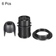 thumbnail image 4 of Uxcell E14 Screw Thread 28mm Light Socket DIY Retro LED Bulb Lamp Holder Black 6 Pack, 4 of 5