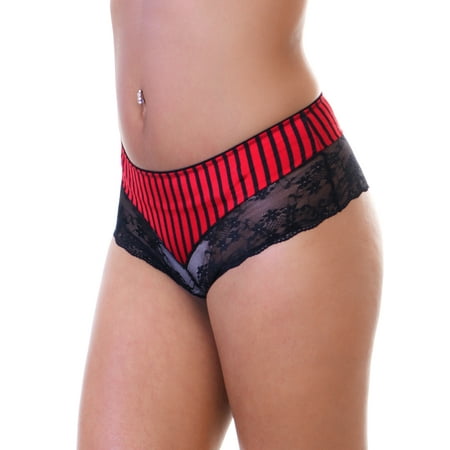

Angelina Matching Cheeky Bikini Panties with Stripe Print Design (6 or 12 Pack)